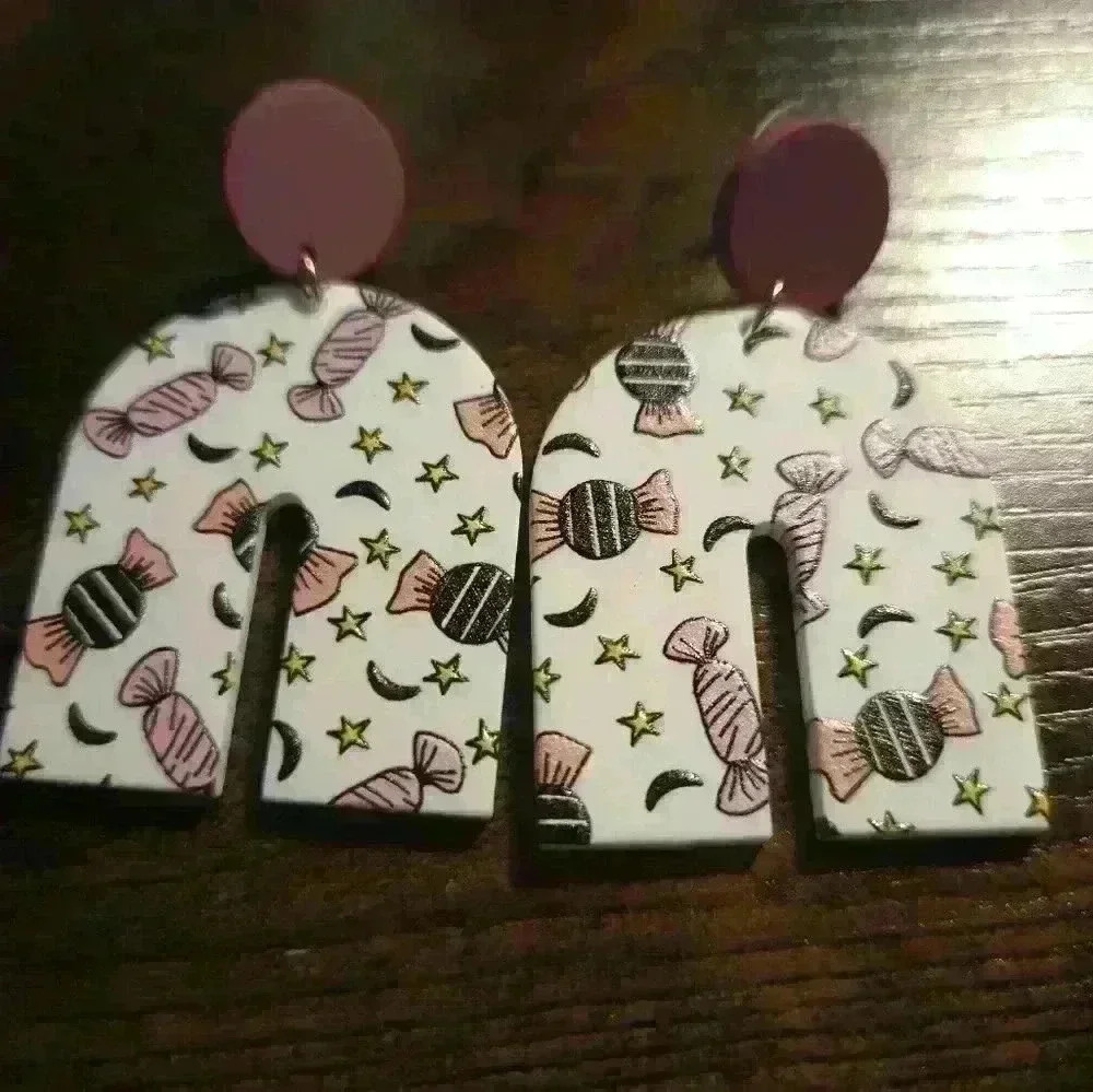 3 /$15 New Boutique Halloween Candy Trick or Treat Earrings